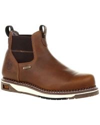 Georgia Boot - Amp Lt Wedge Steel Toe Waterproof Chelsea Work Boot - Lyst