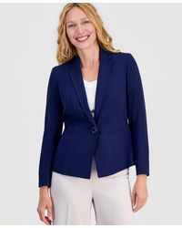 Kasper - Stretch Crepe One Button Blazer - Lyst