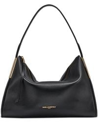 Karl Lagerfeld - Valerie Large Leather Hobo Bag - Lyst