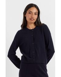 Chinti & Parker - Wool Cashmere Blend Crew Neck Cropped Cardigan - Lyst
