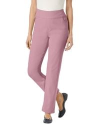 Woman Within - Within Flex-fit Pull-on Straight-leg Denim Jean - Lyst