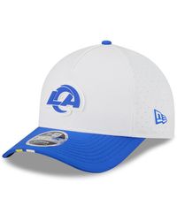 KTZ - White/royal Los Angeles Rams 2025 Nfl Training Camp A-frame 9forty Adjustable Hat - Lyst