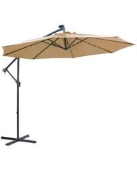 Flynama - 10 Ft Solar Patio Outdoor Umbrella Hanging Cantilever Umbrella Offset Umbrella - Lyst