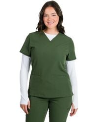 Medgear - Sofia Slim Scrubs Top - Lyst