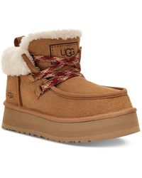 UGG - Funkarra Cabin Cuffed Lace-up Cold-weather Booties - Lyst