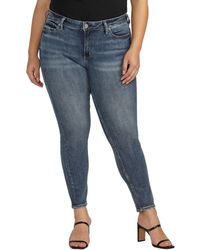 Silver Jeans Co. - Plus Size Suki Mid Rise Skinny Leg Jeans - Lyst