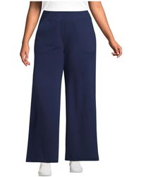 Lands' End - Plus Size Active Hi Impact High Rise Wide Leg Pants - Lyst