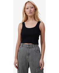 Cotton On - The One Rib Crop Tank Top - Lyst