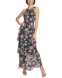 Tommy Hilfiger - Floral-print Ruffled Maxi Dress - Lyst