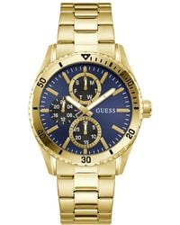 Guess - Gold-tone Multi-function Watch - Lyst