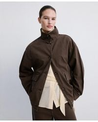 Mango - Pockets Oversized Denim Barn Jacket - Lyst
