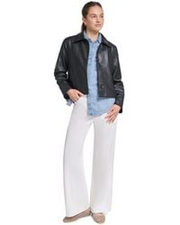 Levi's - Laydown Collar Cropped Snap Jacket - Lyst