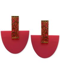Swanky Designs - Zahara Geo Curve Drop Earrings - Lyst