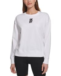 DKNY - Sport Puff-logo Long-sleeve Sweatshirt - Lyst