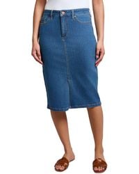 Jones New York - City Denim Midi Pencil Skirt - Lyst