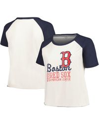 Soft As A Grape - Boston Red Sox Plus Size Baseball Raglan T-shirt - Lyst