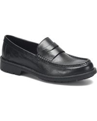 Born - Langley Leather Slip On Penny Loafers - Lyst