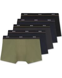 BOSS - Boss By Essential 5-pk. Logo Waistband Trunks - Lyst