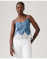 Levi's - 90s Denim Sleeveless V-neck Cami Tank Top - Lyst
