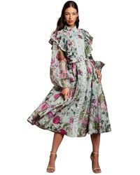 Coast - Long Sleeve Printed Organza Shirt Dress - Lyst