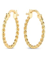 DEVATA - Twisted Rope Hoop Earrings - Lyst