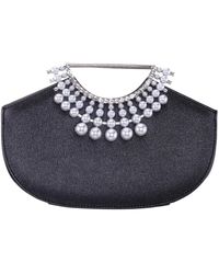 Nina - Crystal Encrusted Small Handle Bag - Lyst