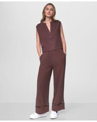 DKNY - V Neck Sleeveless Top Mid Rise Drawstring Pants - Lyst