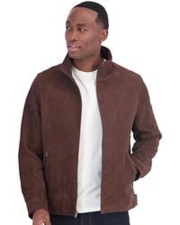 Michael Kors - Suede Stand Collar Hipster Jacket - Lyst