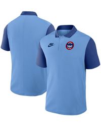 Nike - Light Blue/royal Brooklyn Dodgers Cooperstown Collection Color-block Victory Performance Polo Shirt - Lyst