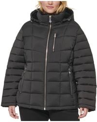 Calvin klein performance plus top size asymmetrical puffer jacket