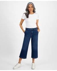 Style & Co. - High-rise Wide-leg Crop Jeans - Lyst