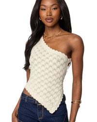 Edikted - Codi Backless Asymmetric Knit Top - Lyst