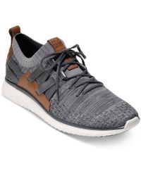 cole haan grand motion gray stitchlite lace ups