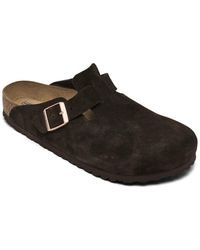 Birkenstock - Boston Soft Footbed Suede Leather Clogs From Finish Line - Lyst