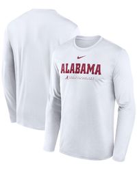 Nike - Alabama Crimson Tide 2025 Courtside Basketball Shootaround Legend Dri-fit Long Sleeve T-shirt - Lyst