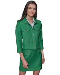Karl Lagerfeld - Linen-blend 3/4-sleeve Jacket - Lyst