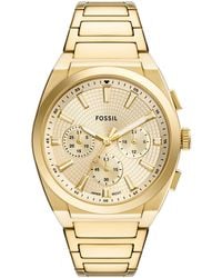 Fossil - Everett Chronograph Stainless Steel Watch - Lyst