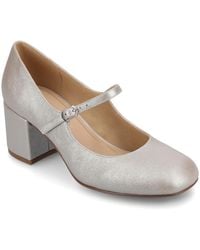 Journee Collection - Okenna Square Toe Pumps - Lyst