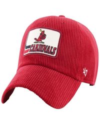 '47 - 47 Brand St. Louis Cardinals Wax Pack Collection Corduroy Clean Up Adjustable Hat - Lyst