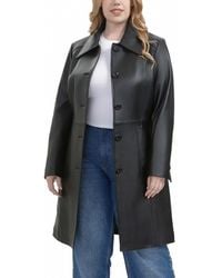 BGSD - Plus Size Maisy Leather Long Coat - Lyst