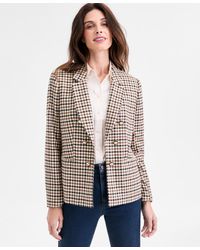 Jones New York - Faux Double Breasted Elbow Patch Jacket - Lyst