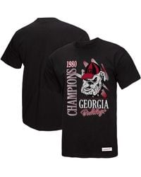 Mitchell & Ness - Georgia Bulldogs Retro Brush Mineral Wash T-shirt - Lyst