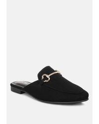 LONDON RAG - Alpine Horsebit Detail Mules - Lyst