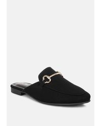 LONDON RAG - Alpine Horsebit Detail Mules - Lyst