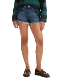 Levi's - 501 Button Fly Cotton High-rise Denim Shorts - Lyst