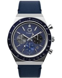 Timex - Chronograph Leather Watch - Lyst