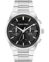 Calvin Klein - Distinguish -tone Stainless Steel Bracelet Watch 44mm - Lyst