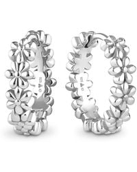 DEVATA - Daisy Flower Hoop Earrings - Lyst