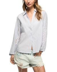 Lucky Brand - Cutwork Long-sleeve Button-down Shirt - Lyst