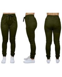 Galaxy By Harvic - Basic Stretch Twill joggers - Lyst